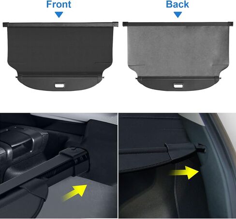 غطاء كارجو من بوردان لسيارة كيا سبورتاج 2023 غطاء أمان خلفي قابل للسحب غطاء حماية للغطاء الخلفي للأمتعة سبورتاج NQ5 مضاد للخاطف (أسود مع ألياف الكربون) in Kuwait