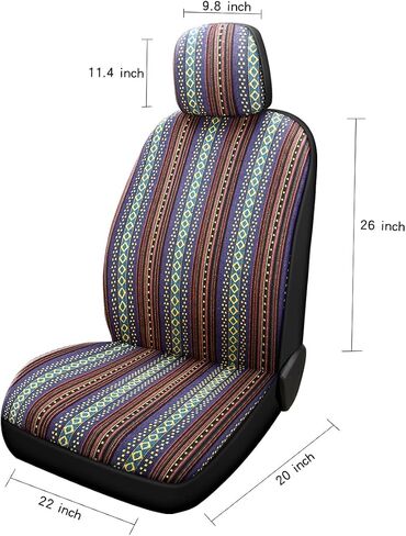 Car Seat Covers Low Back Baja Blanket Universal Size Fit for 5 Seats Mystical Boho 9pcs in Saudi Arabia