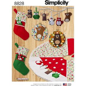 Simplicity USOSPattern لتزيين العطلات، ورق أبيض، OS (مقاس واحد)