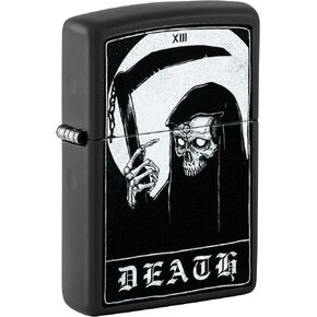 Zippo Lighter: Tarot Card #13, Death - Black Matte 81452