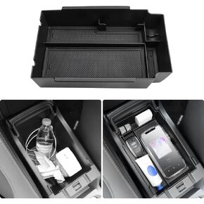 MARCHFA Center Console Organizer Tray Compatible for 2024 Subaru Crosstrek Accessories Armrest Tray Organizer for 2024 Subaru Impreza Console Insert Secondary Storage Box Black (Black)