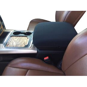 Auto Console Covers- Fits The Ram 1500, 2500, 3500 2012-2020 Center Console Armrest Cover Waterproof Neoprene Fabric (Brown)
