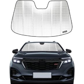 B Pigenius Windshield Sun Shade for 2018-2024 Chevrolet Equinox. 2024 Upgrade Reflective Aluminum Film Front Window Sunshade for Maximum Interior Protection