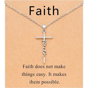 UPROMI Cross Necklace for Women Christian Gifts for Mom/Daughter/Nana/Strength
