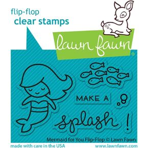 Lawn Fawn LF2595 Mermaid for You Flip-Flop Clear Stamp Set