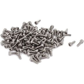 uxcell 0.35mm Pitch M1.6x5mm Stainless Steel Hex Socket Head Screws 100 Pcs