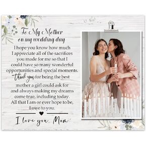 Mother of The Bride Picture Frame, Wedding Gift for Mother of The Bride from Daughter, Mother's Day, Thank You Gift for Mom from Daughter