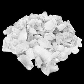 CYS EXCEL Large 1.5"-3" Frosted Clear Sea Glass (1 LB, Approx. 1.5 Cups) | Multiple Color Choices Crushed Glass Vase Filler | Aquarium Nautical Decor for Art Crafts