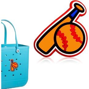 Charms for Bogg Bag Baseball,Sports Accessories Charms for Bogg Bag Original All Models,Bag Charms Compatible with Simply Southern Totes,PVC Rubber Inserts Charms for Handbag Beach Tote Bag