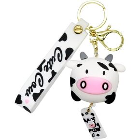 Cow Keychain Cow Gifts for Women Cow Lovers Key Chain Jewelry for Girls