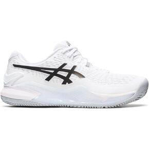 ASICS Men's GEL-RESOLUTION 9 CLAY Tennis Shoes, 8.5, WHITE/BLACK