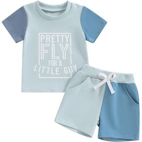 Toddler Baby Boy Summer Outfit Short Sleeve T Shirt Top Casual Shorts Set Infant Newborn Clothes 6 12 18 24 Month 2T