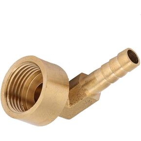 90 Degree Elbow Brass Barb Fitting Female Thread Brass Elbow Hose Barb Coupling Connector Joint Adapter Fitting G1/2 Air/Water/Fuel/Oil/Inert Gases(8mm/0.31in),other fasteners