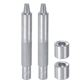 2Set Eyelet Hole Punch Die Tool 14.5mm 45# Steel Grommet Setter Install Tool Hollow Punch Tool Kit with Base for Fabric Clothing Crafts Bags