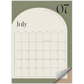 Aesthetic 2024-2025 Magnetic Fridge Calendar - Runs from July 2024 Until December 2025 - The Perfect Monthly Refrigerator Calendar With Minimal Designs for Easy Organizing