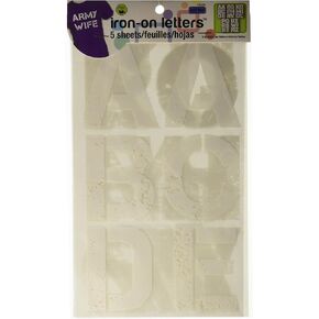 Dritz 15523 Iron-on Letters, Soft Flex, Distressed, 3-Inch, Black (5-Sheets)