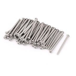 uxcell M2 x 40mm 304 Stainless Steel Phillips Round Head Screws Bolt 60pcs