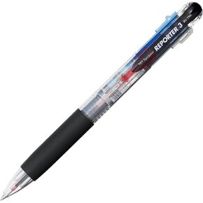 Tombow 55560 Reporter 3-Color Ballpoint Pen, Clear, 1-Pack