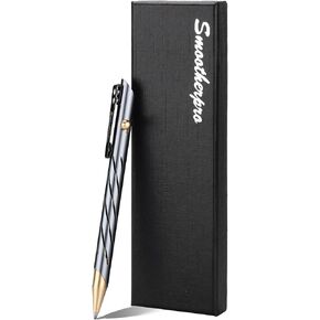SMOOTHERPRO Bolt Action Pen with Brass Cap Stainless Steel Pen Clip Balanced Weight Compatible with Parker Gel Refills for Office Car Pocket Signature Outdoor Green (TP331GN)