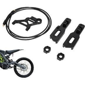 Swingarm Extension Kit for Surron Light Bee,7075 Aluminum CNC Swing Arm Extender Extend with 203MM Rear Brake Disc Guard Bracket for Electric Dirt Bike Sur Ron Light Bee X/Light Bee S/X160/X260