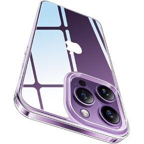 TORRAS for iPhone 14 Pro Max Case Clear [Exclusive Anti-Yellowing Tech] & [Mil-Grade Shockproof] with Airbags, Transparent Protective Hard for iPhone 14 Pro Max Phone Case, 6.7"