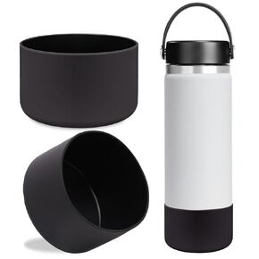 2pc Protective Silicone Boot Bumper for Hydro Flask 12oz-24oz Wide Mouth, Silicone Base Protector for Stanley 20-40oz Tumbler Accessories and Other Bottle with 2.83inch Bottom Diameter