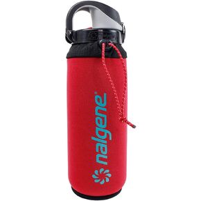 Nalgene Bottle Sleeve - Neoprene Water Bottle Sleeve - Prevents Condensation, Insulates Beverages Bottle Holder Sleeve - Designed for 24 Oz Bottle - Red Bud