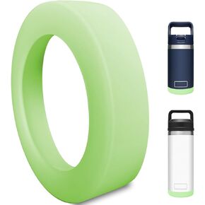 غطاء حذاء من السيليكون لـ YETI Rambler Jr 12 أونصة وRambler 12 أونصة 18 أونصة، حماية أكثر أمانًا لزجاجة YETI Rambler، أخضر ساطع - آمنة للاستخدام في غسالة الأطباق