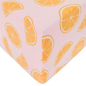 Premium Knit Baby Crib Sheets for Boys and Girls by Copper Pearl: Breathable and Soft, Fitted Crib Sheets for Standard Baby Mattresses, Crib Sheet for Baby Registry or Shower Gift, Clementine