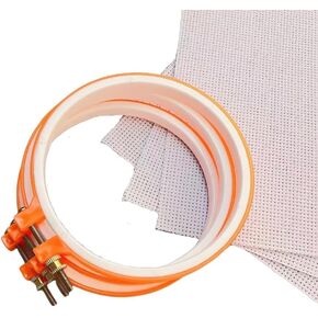 ATTERET Embroidery Hoops, Plastic Circle Cross Stitch Hoop Ring, 5", 3-Pack