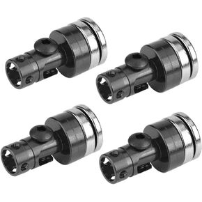 4PCS RC Aluminum Alloy Magnetic Body Post Mount Accessory Fit for SCX10 4WD 1:10 RC Car Model (Black)