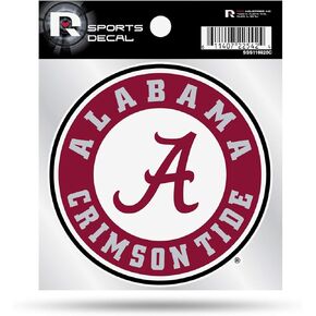 Alabama Crimson Tide Round Logo 4 x 4 Sports Decal