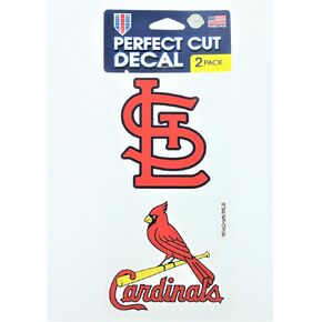 Wincraft MLB St. Louis Cardinals 47654011 Perfect Cut Decal (Set of 2), 4" x 4"