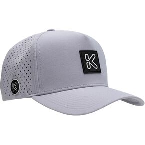 Klub Cap Grey Snapback Baseball Hat with Tee Hole and Ball Marker - Mens Golf Hats, Baseball Cap for Hiking, Beach and Everyday Wear