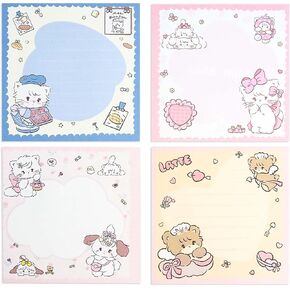4 حزم ملاحظات لاصقة للقطط، وسادات ملاحظات ذاتية اللصق من Kawaii، ملاحظات لاصقة على شكل حيوانات، وسادات مذكرة أنيمي، وسادات ملاحظات لاصقة مضحكة للوازم المكتبية in Kuwait