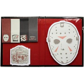 Friday the 13th Sticky Note and Sticky Tab Box Set | Work Memo Notepad Stationery Paper | Home School Supplies For College, Business, Office | Jason Voorhees Horror Movie Gifts and Collectibles