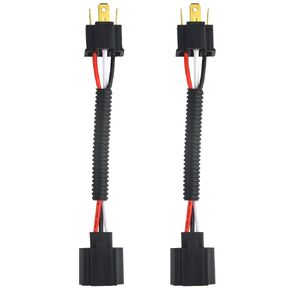 XINGYHENG 2Pcs H13 Female to H4 Male Socket Adapter Connector Headlight Conversion Cable Wire Extension Wiring Harness for Headlight Fog Light Conversion Retrofit