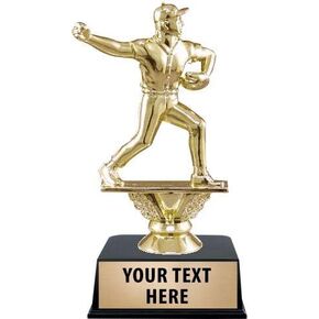 Crown Awards Baseball Trophies with Custom Engraving, 6" Personalized Baseball Pitcher Male Trophy On Black Base Prime