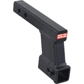 864081 Trailer Hitch Extender with 10-inch Riser/Drop, 2 inch Hitch Receiver, Solid Shank, 10000lbs Capacity