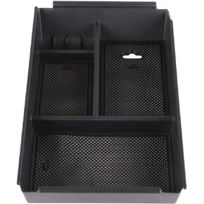 ASAPE Black Center Console Insert Organizer Tray Replacement Armrest Box Accessories Compatible with 2011-2014 for Ford F-150 (Bucket For Seats Only/Full Center Consoles)