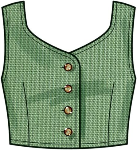 Simplicity Easy Misses' Crop Tops, Skirt and Pants Sewing Pattern Packet, Design Code S9791, Sizes 4-6-8-10-12, Multicolor in Saudi Arabia