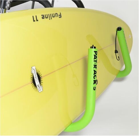 Premium Longboard Bike Rack – Dual Arm Bicycle Carrier, 12mm Foam, Adjustable Seat Post Attachment, Easy Fast Install, Longboards, SUP Paddle Boards, Shortboards, Bodyboards, Boogie Boards in Saudi Arabia