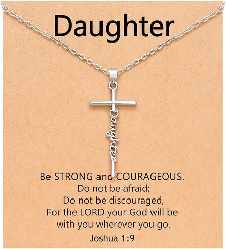 UPROMI Cross Necklace for Women Christian Gifts for Mom/Daughter/Nana/Strength in Saudi Arabia