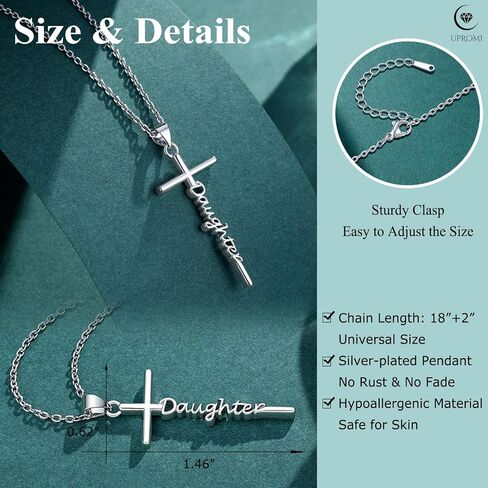 UPROMI Cross Necklace for Women Christian Gifts for Mom/Daughter/Nana/Strength in Saudi Arabia
