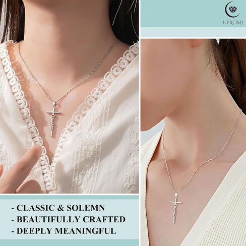 UPROMI Cross Necklace for Women Christian Gifts for Mom/Daughter/Nana/Strength in Saudi Arabia