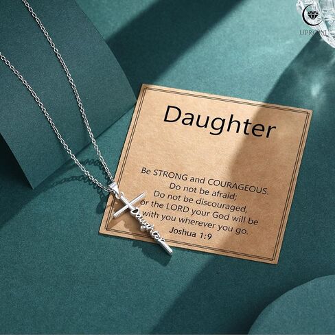 UPROMI Cross Necklace for Women Christian Gifts for Mom/Daughter/Nana/Strength in Saudi Arabia