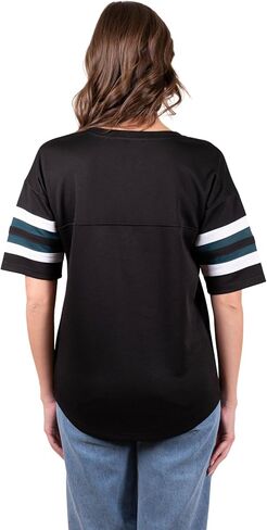 Ultra Game NFL Women's Lace Up Tee Shirt Penalty Box in Saudi Arabia