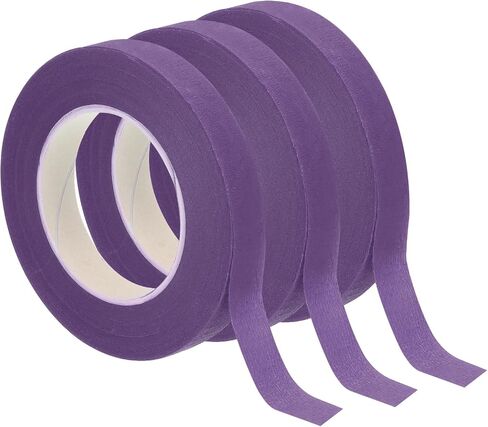 PATIKIL Floral Tape 1/2" x 30 Yard, 3 Pack Flower Wrap Adhesive Tape for Bouquet Stem Wrapping, Purple in Saudi Arabia