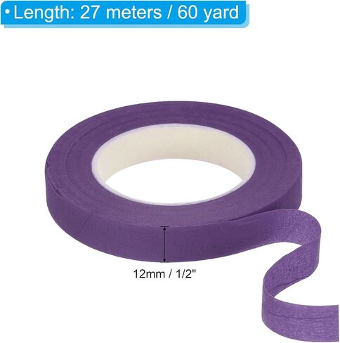 PATIKIL Floral Tape 1/2" x 30 Yard, 3 Pack Flower Wrap Adhesive Tape for Bouquet Stem Wrapping, Purple in Saudi Arabia