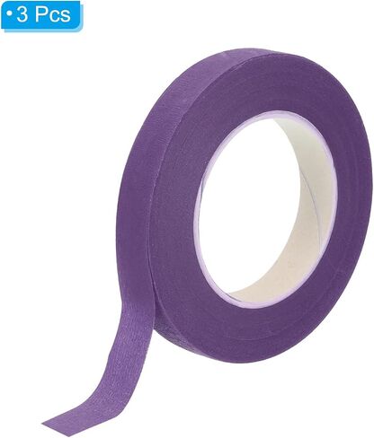 PATIKIL Floral Tape 1/2" x 30 Yard, 3 Pack Flower Wrap Adhesive Tape for Bouquet Stem Wrapping, Purple in Saudi Arabia